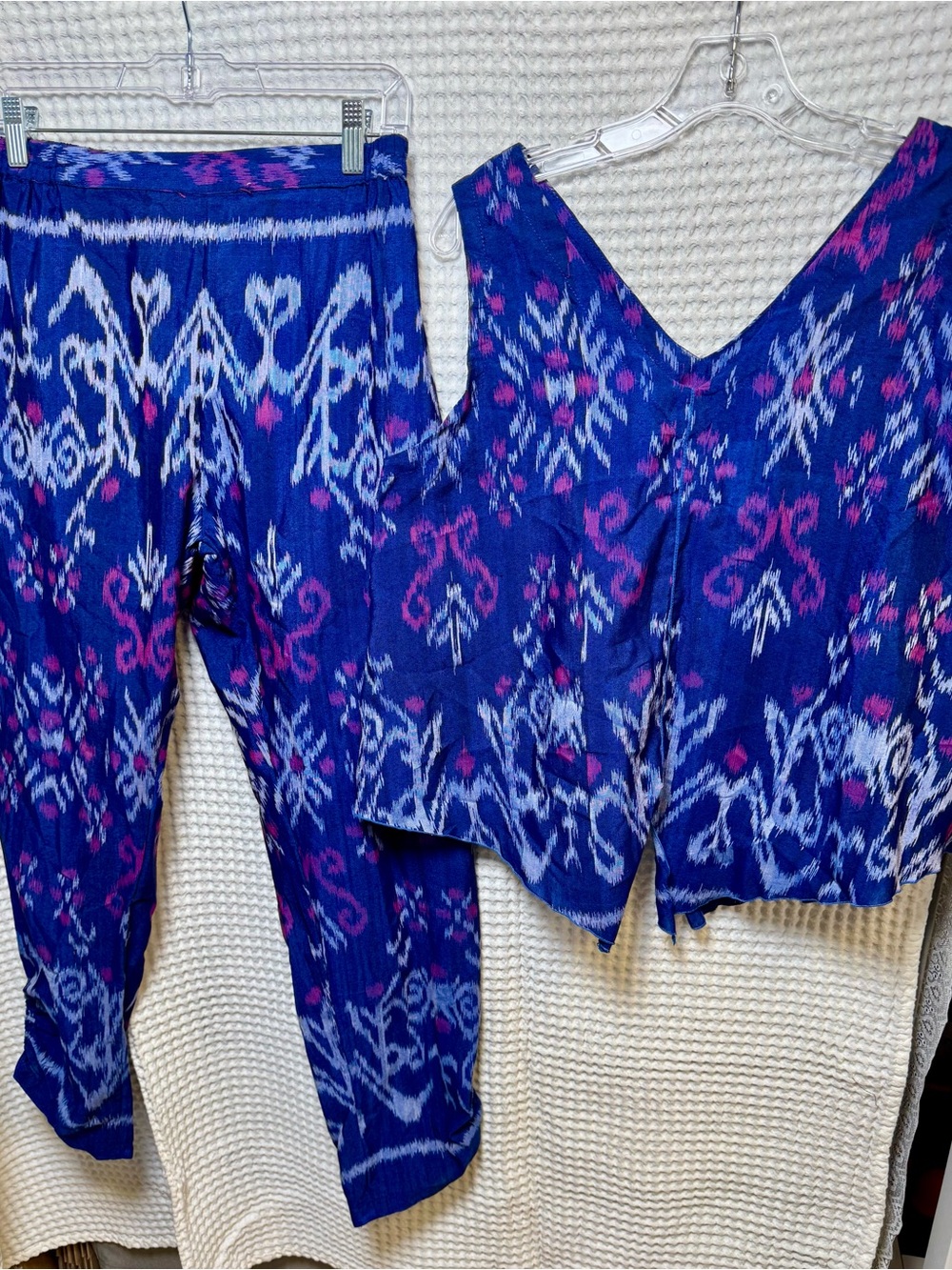 NWT Island Collection Vibrant Blue Ikat Two-Piece Coordinated Set- Size Medium